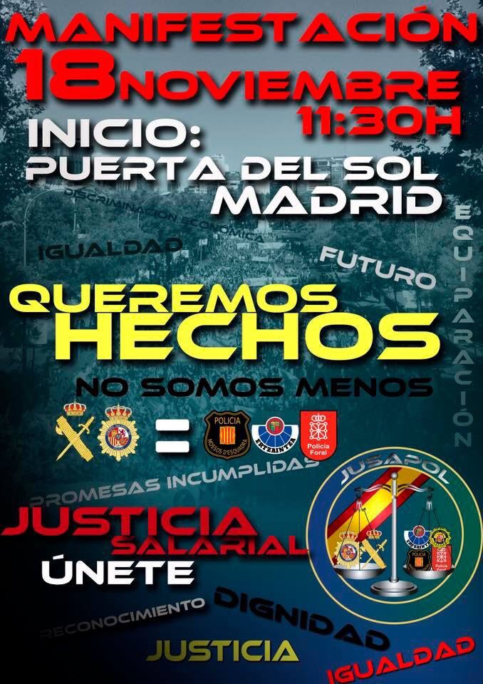 XarliBronson's tweet photo. @larazon_es Es el momento de cumplir las promesas,@policia y @guardiacivil no se merecen tantas mentiras y despropósitos #18NApoyaPNyGC #EquiparacionYa @jusapol https://t.co/Dob3k86CX6