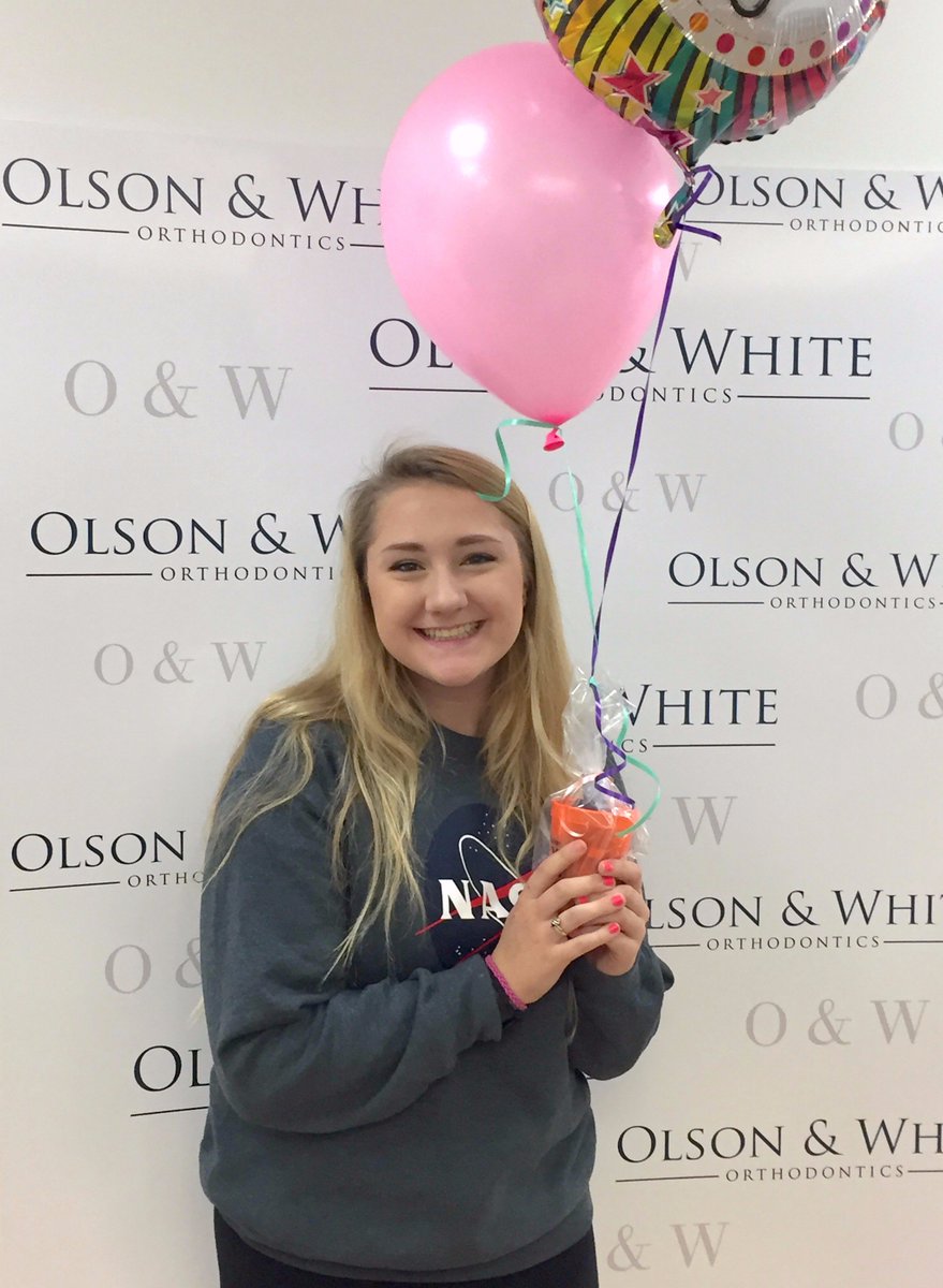 docwhiteortho's tweet photo. Congratulations to Brandice for getting her braces removed!!! #olsonwhite #debond #Brandice #congrats #allsmiles https://t.co/GJRRmj2AmR