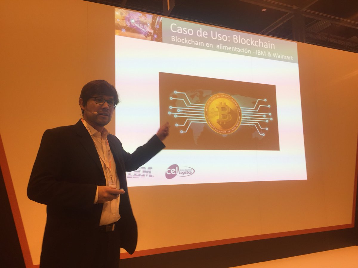 CELlogistica's tweet photo. El bitcoin fue el primer caso de uso del #blockchain pro hay mucho más. Caso de #IBM en torno a las redes privadas d datos en #Logistics2016 https://t.co/X9rsu1Ce48