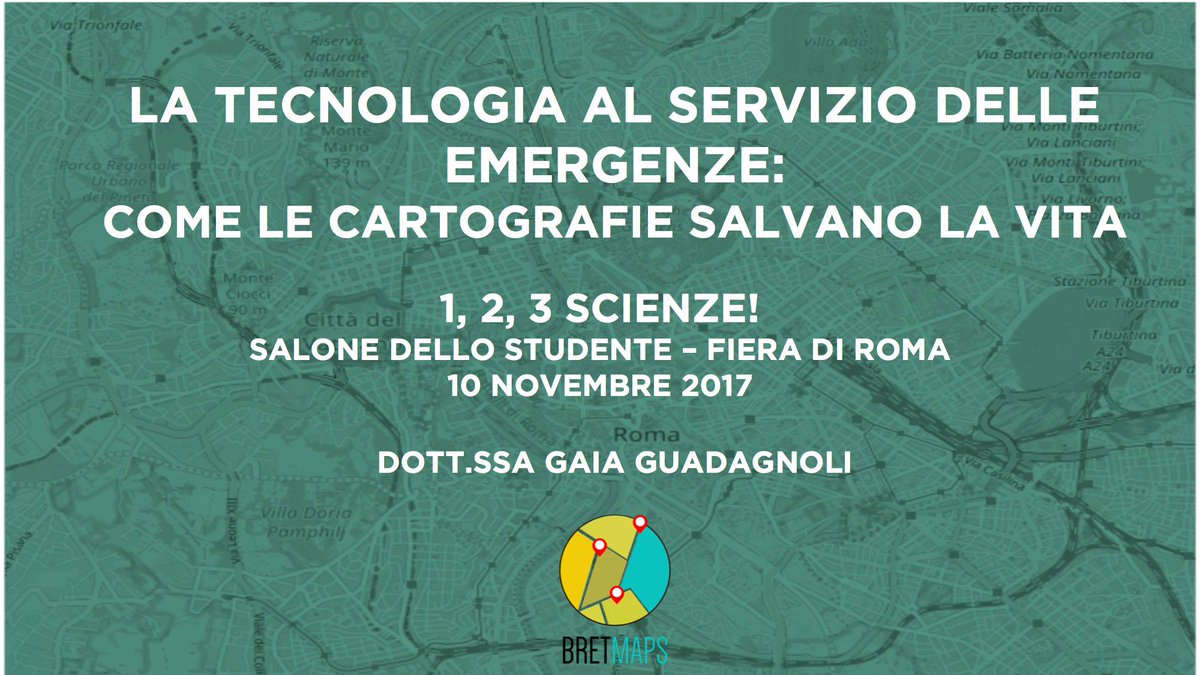 bretmaps's tweet photo. Venerdì a @FieraRoma, in occasione di 1, 2, 3 Scienze!, anche la nostra @GaiaGuadagnoli terrà un lab sulle cartografie!🗺👇 #BretMaps #startup https://t.co/hqqg40Ad3k