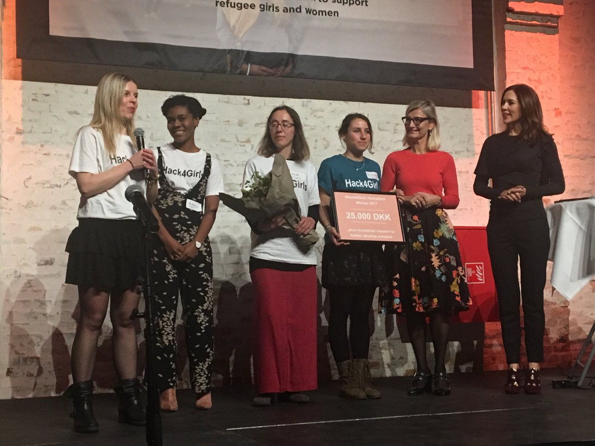 Ulla_Tornaes's tweet photo. Deeply impressed by the outcome of the hackaton #Hack4Girls - your innovative techsolutions will bring hope to refugee girls and women. https://t.co/u9vmP3Nd57
