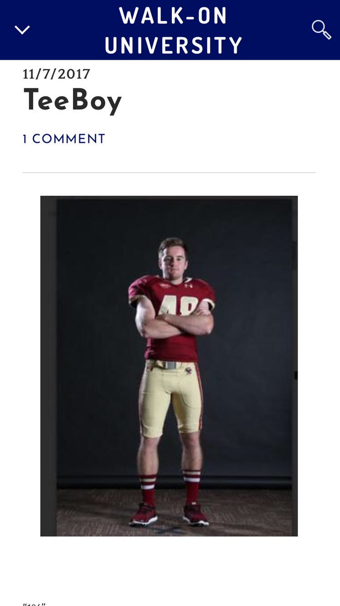 Ever saved a teammate’s life? Chilhelm has. Check out his story. 

walkonuniversity.com/blog/teeboy