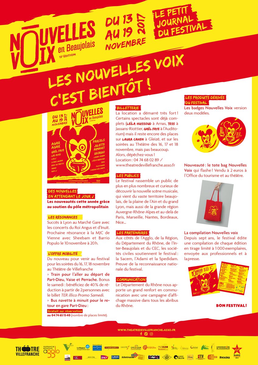 tvillefranche's tweet photo. Les Nouvelles Voix c'est tout bientôt ! Le Petit Journal du Festival ! #FNVB2017 https://t.co/bOQMgSaSok