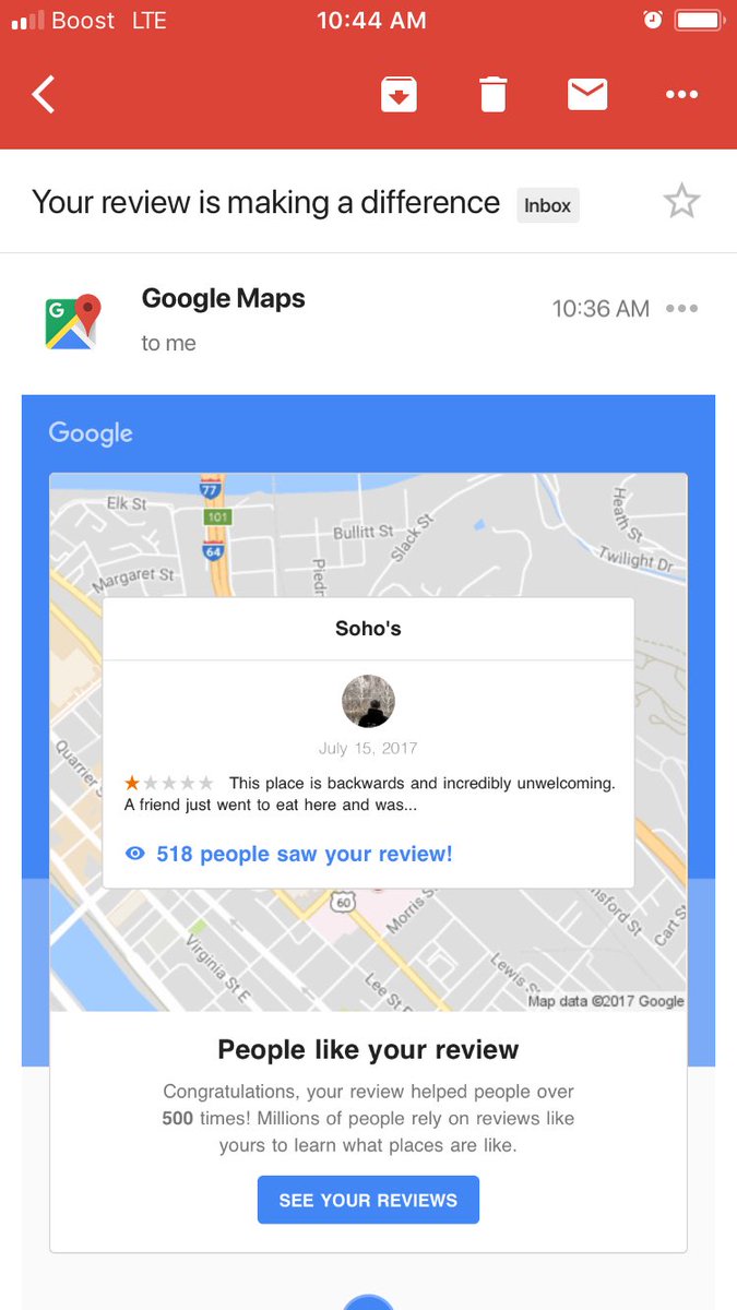 BeardedWarriorX's tweet photo. Haha @KelseyChapstick I️ just got this email from google. Thought you might get a laugh at it. #reviewlife #Awareness https://t.co/F3lXzgp5KQ