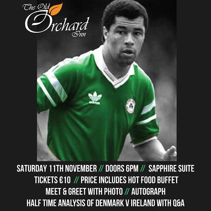 GabriellesDiar1's tweet photo. Meet Paul McGrath this Saturday in #orchardinn tickets 10 Euro https://t.co/8GM3EetqfU