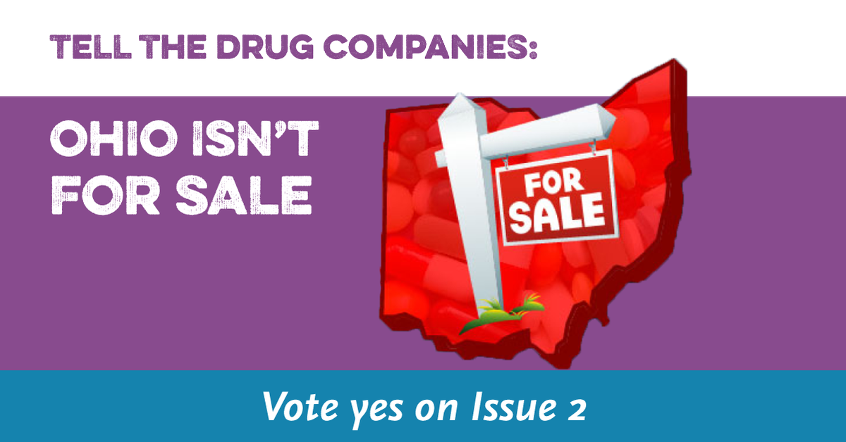 OHYesOn2's tweet photo. VOTE TODAY: Tell greedy drug companies Ohio isn't for sale! Vote YES on Issue 2 https://t.co/YGNvuMHzHQ
#ElectionDay #Election2017 #Yeson2 https://t.co/PY7D5M93oq