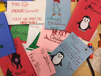 hardenk's tweet photo. Leadership students making cards to answer Jacob's Last Christmas wish...@GMSRucker @GMSPotter@CBS6 https://t.co/2C2NDhSrhX