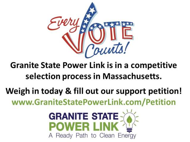 GSPowerLink's tweet photo. After #voting in state & local #elections, cast your #vote for #GraniteStatePowerLink, the #cleanenergy project for #NewEngland. #mapoli https://t.co/D9w2zjY9e3