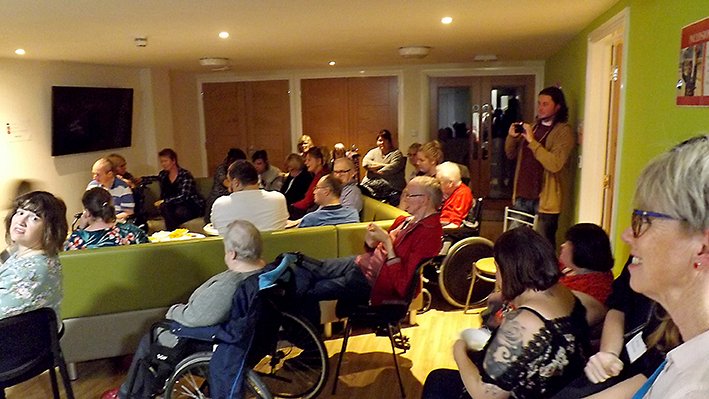 CeoRugby's tweet photo. Round of applause to #SupportWorkers Ross & Jo with her band for a feast of #MusicalEntertainment for people we support. #LiveMusic #Folk 🎸 https://t.co/DX3pQUy5y4