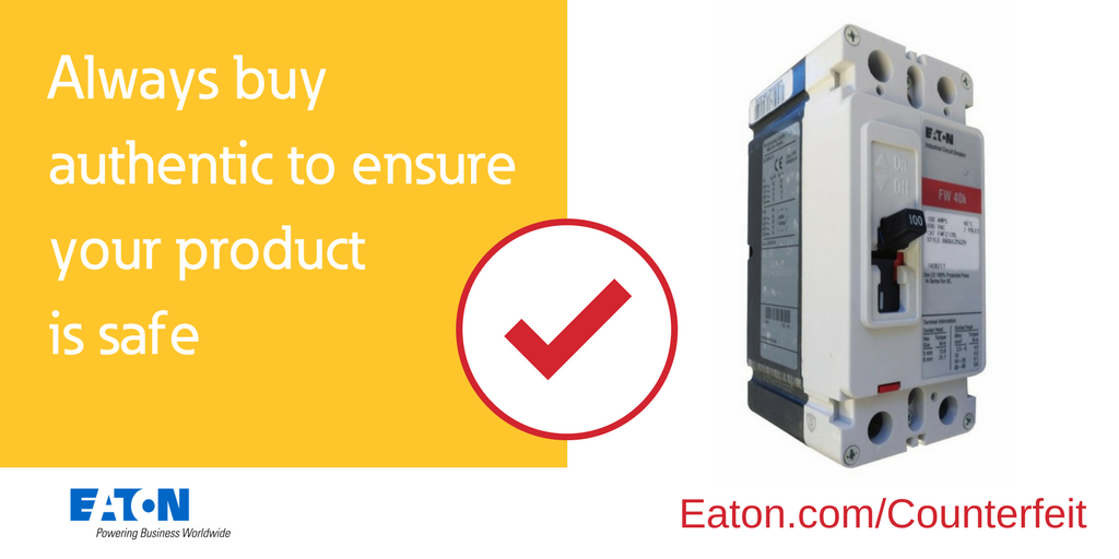 ETN_Electrical's tweet photo. What you don't know CAN hurt you. Learn more about the safety risks of counterfeit products https://t.co/1jBF3pQ8ls #OperationAuthentication https://t.co/0BN1eC6EkL