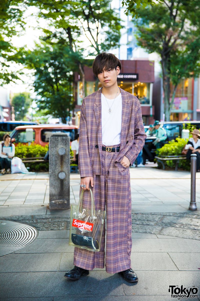 supreme plaid suit
