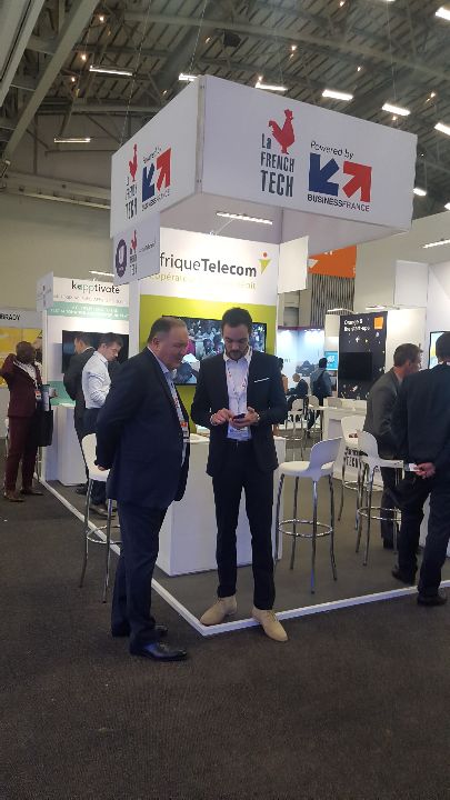 AfriqueTelecom's tweet image. Actuellement à l'#AfricaCom à Cape Town au pavillon "French Tech" #broadbandafrica #internet #satellite #afriquetelecom