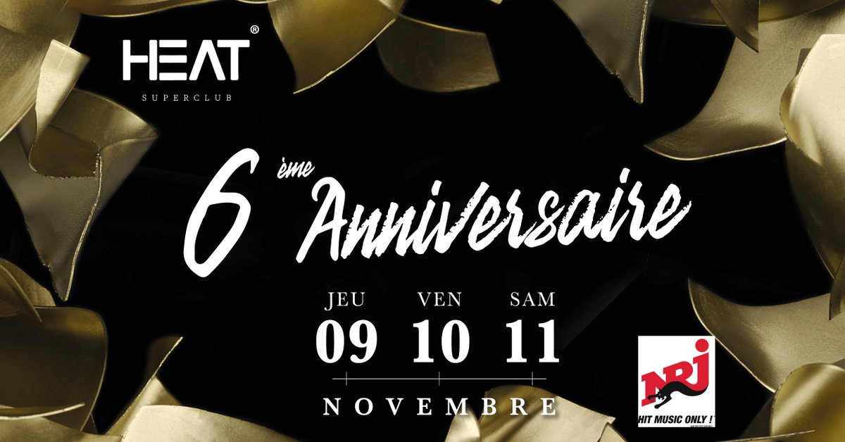 Ce week-end le #HeatClub fête ses 6 ans de fête et de nuits blanches ! Rdv du jeudi 09 au samedi 11 !! 😁 #Montpellier #Night #Birthday