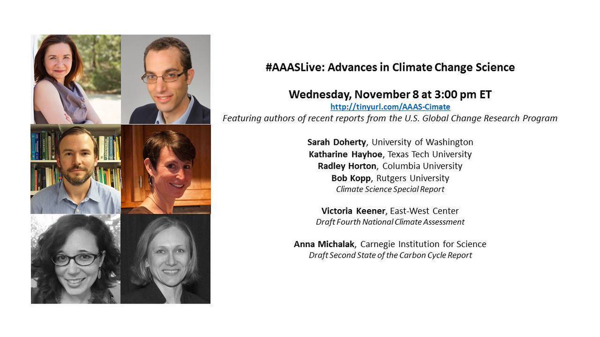 TreeRese's tweet photo. Looking forward to tomorrow's #AAASLive event on #ClimateChange with authors from @usgcrp #CSSR2017 #NCA4 &amp; #SOCCR2 https://t.co/G4zWShGAQz https://t.co/WTw8F2pkKx