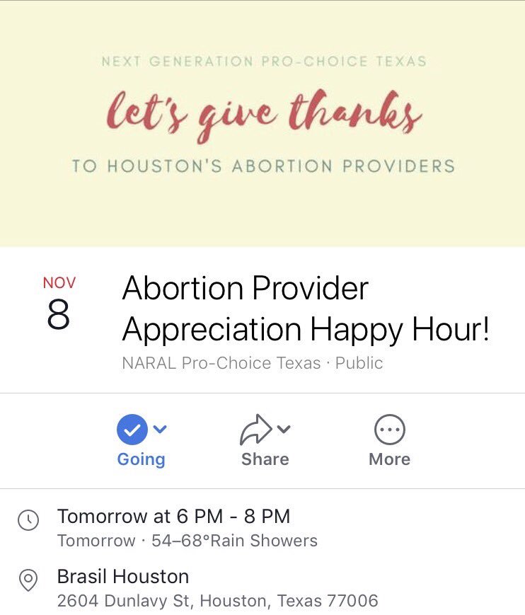 This event is tomorrow, come and show support for the nurses, counselors and doctors who worked hard during Hurricane Harvey! ✊🏼