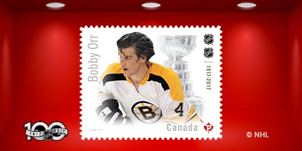 canadapostcorp's tweet photo. Today's #TriviaTuesday question is about #NHLBruins legendary #defenceman and @HockeyHallFame inductee #BobbyOrr. #UltimateSix https://t.co/KkCCRWsZwq
