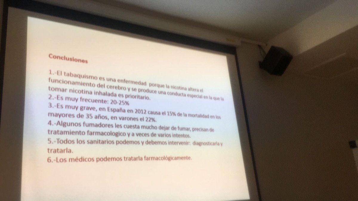 SKCS_SKINCARESS's tweet photo. Conclusiones sobre #tabaquismo del doctor #RafaelPeris en el #HospitalArnaudeVilanova #Valencia https://t.co/sWIMdDm5LL