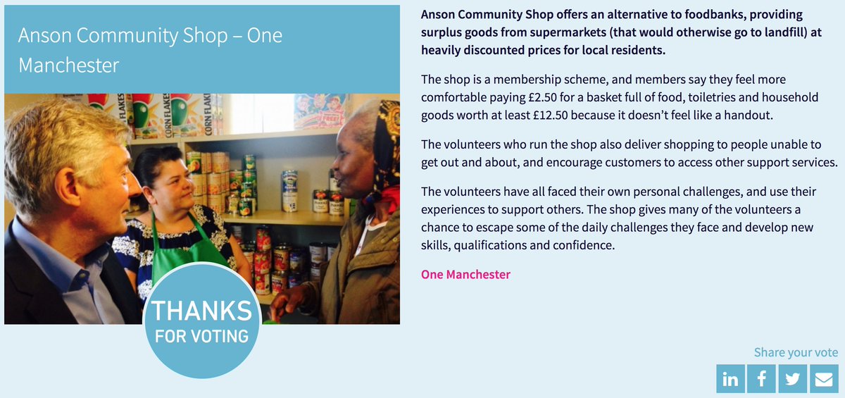 OneMcr's tweet photo. The Anson Community Shop is nominated in the Health and Wellbeing category at the #CIW17 awards! Voting is now open. https://t.co/mJy6uYWjO5 https://t.co/79pcMVAdDI