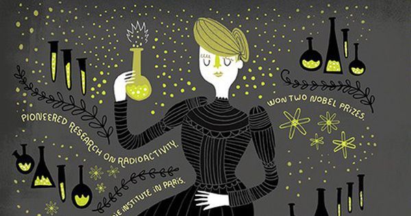 themarginalian's tweet photo. On Marie Curie's 150th birthday, an illustrated celebration of trailblazing women in science https://t.co/CNBDnN2A8J https://t.co/dljTMYJ40q