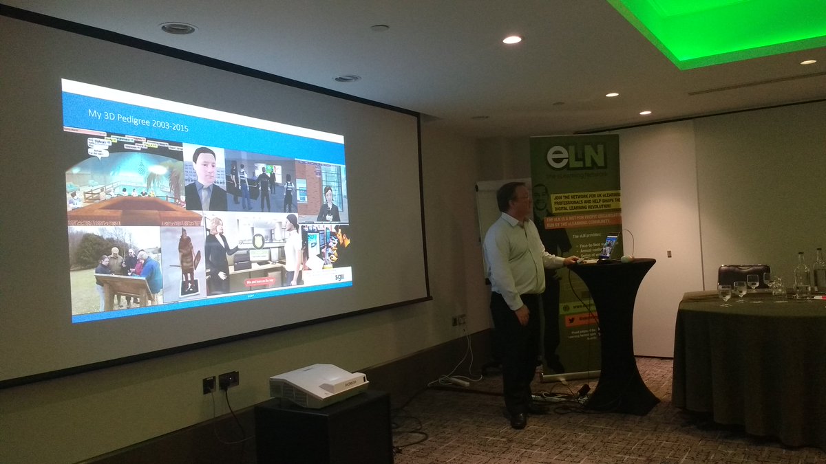 toby_filtered's tweet photo. @ronedwards in our penultimate session here in the disruptor stream of #eLNCT17 shares his impressive 3D pedigree :) https://t.co/LFMLeSsHWR