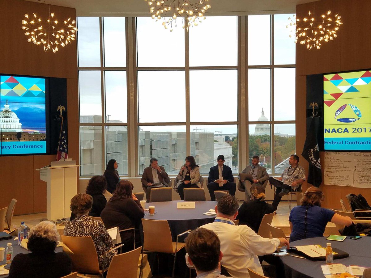 NCAI1944's tweet photo. NCAI's Jaqueline Pata talks tax parity for tribes and economic development w/ @NAFOAORG @NIGA1985 @ncaied &amp;@Native8a leadership at #NACA2017 https://t.co/ldeZgFUX0C