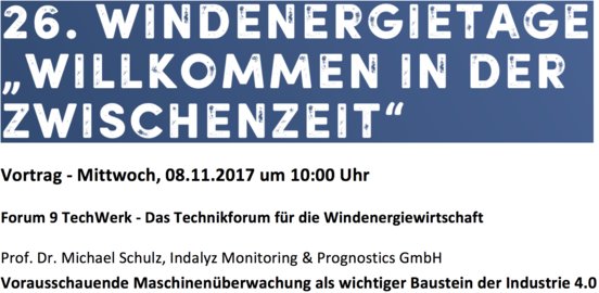 IMPrognostics's tweet photo. #Digitalisierung in der Wartung als #GameChanger in der #Windindustrie. #Industrie40 #Wind40 #Data #PredictiveMaintenance #Windenergietage https://t.co/endHVhBfdO