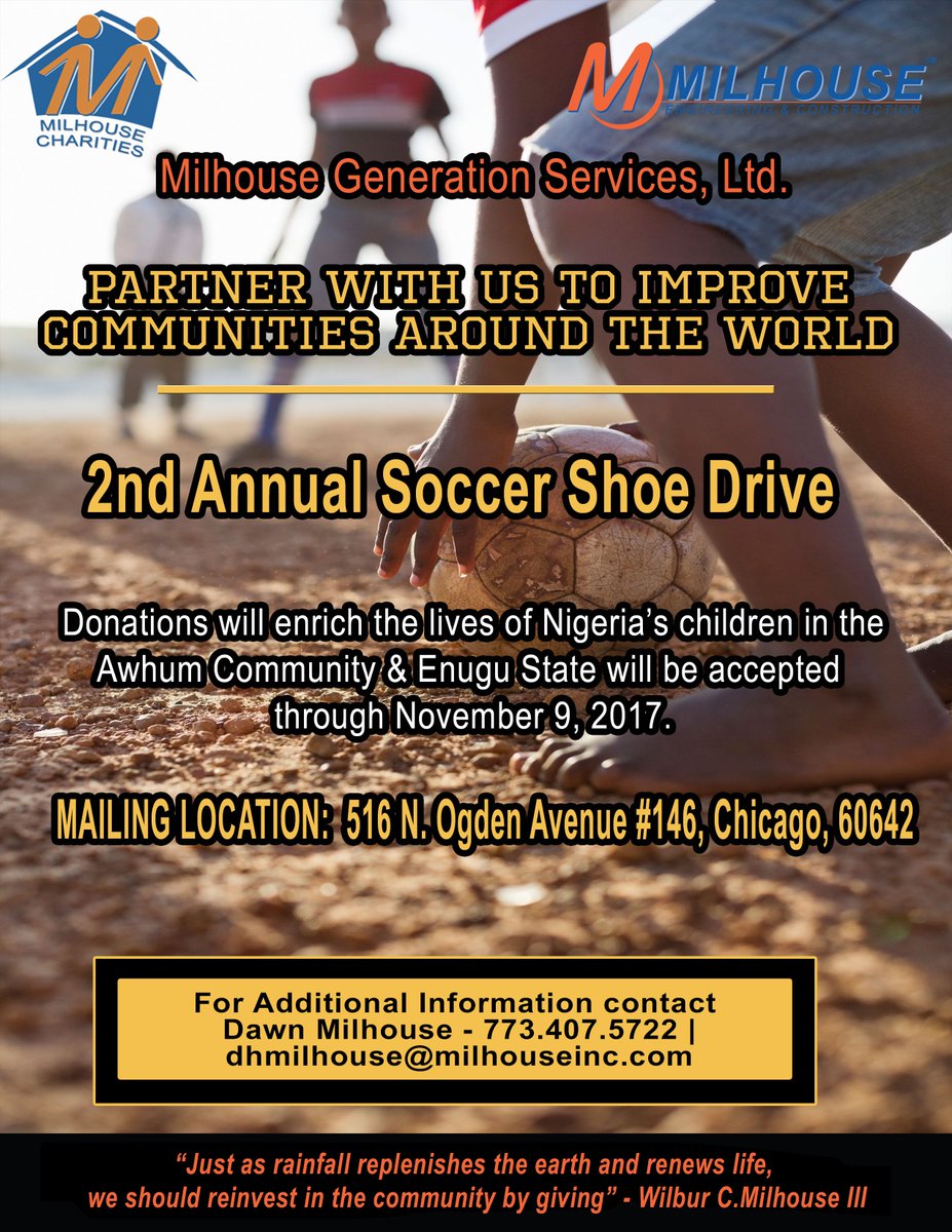 milhouseinc's tweet photo. #MilhouseEngineering #MilhouseCharities #Nigeria #Soccer #Charity https://t.co/lh1HULCZmM