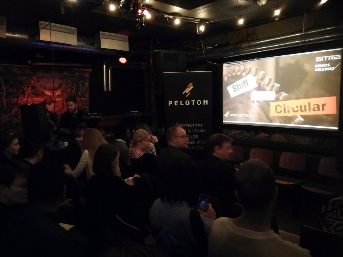 At @PelotonCamp Club Night in Helsinki - today's topic is how to create entrepreneurship connected to #CircularEconomy