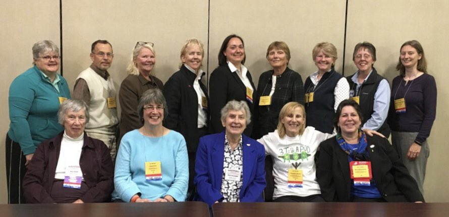 Massahperd's tweet photo. #masshperd17 Honoring a few of the MAHPERD Past-Presidents &amp; McKenney Award winners. Retired from teaching but not the profession. https://t.co/QZWJzLiM8d