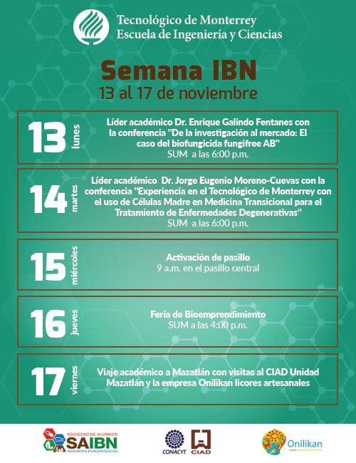 SAIBNSIN's tweet photo. Acompáñanos a la Semana IBN 🍃🔬. Tenemos para ti los mejores eventos. No te pierdas ninguno! Contáctanos para cualquier duda! https://t.co/Nou2s6tPZJ