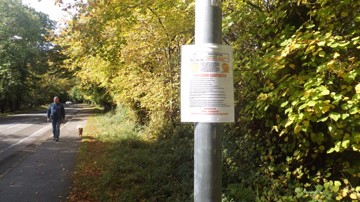 steelepicture's tweet photo. Few  Justice for The Craigavon Two  laminated fliers gone up around Killarney https://t.co/cVDxHFnL1V