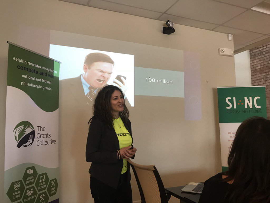 CivNetCo's tweet photo. Excited to be back in #ABQ hearing @TrishLopez_1 talking about @Teeniors #ImpactandCoffee! https://t.co/OwTDALPYvv