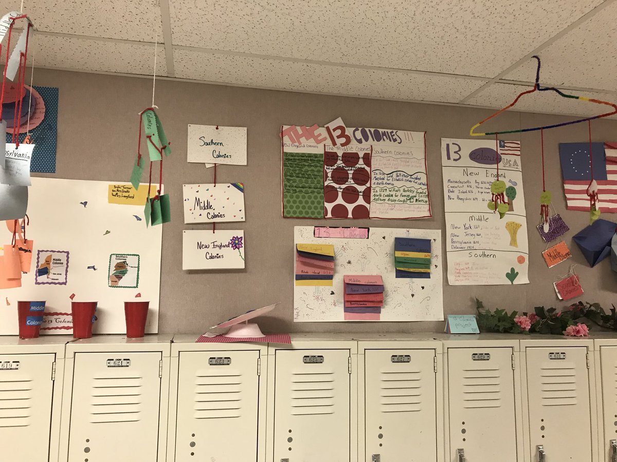lizhaviland1978's tweet photo. In Mrs. Langford’s class, students created projects on the 13 Colonies! @mlangford8484 @LampasasHSE @LampasasISD #celebratelisd17 https://t.co/f6nJuMmUdi