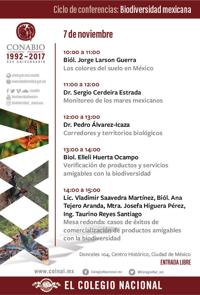 CONABIO's tweet photo. Comenzamos las charlas del día de hoy!
En estos momentos Jorge Larson presenta "Los colores del suelo en México" 
Sigue la transmisión en vivo por https://t.co/A6ObaX4kyN https://t.co/PQ43oUHR9Q