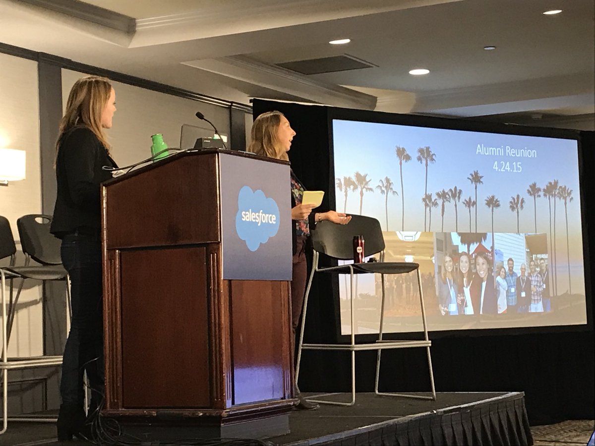 EdtechGeshri's tweet photo. Amazing @brenucsb + @salesforce story. Kristi &amp; Rebecca break it down —> 0 to a connected alumni platform in 4mos. #DF17HED. @redondoriles https://t.co/gMGiiyHoF6