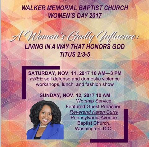 WalkerBaptistDC's tweet photo. A Woman’s Godly Influence: Living In a Way That Honors God

#wmbcdc #walkerbaptistdc #womensday #women #ministry #WeAreOne https://t.co/1z4iz9Lgnb