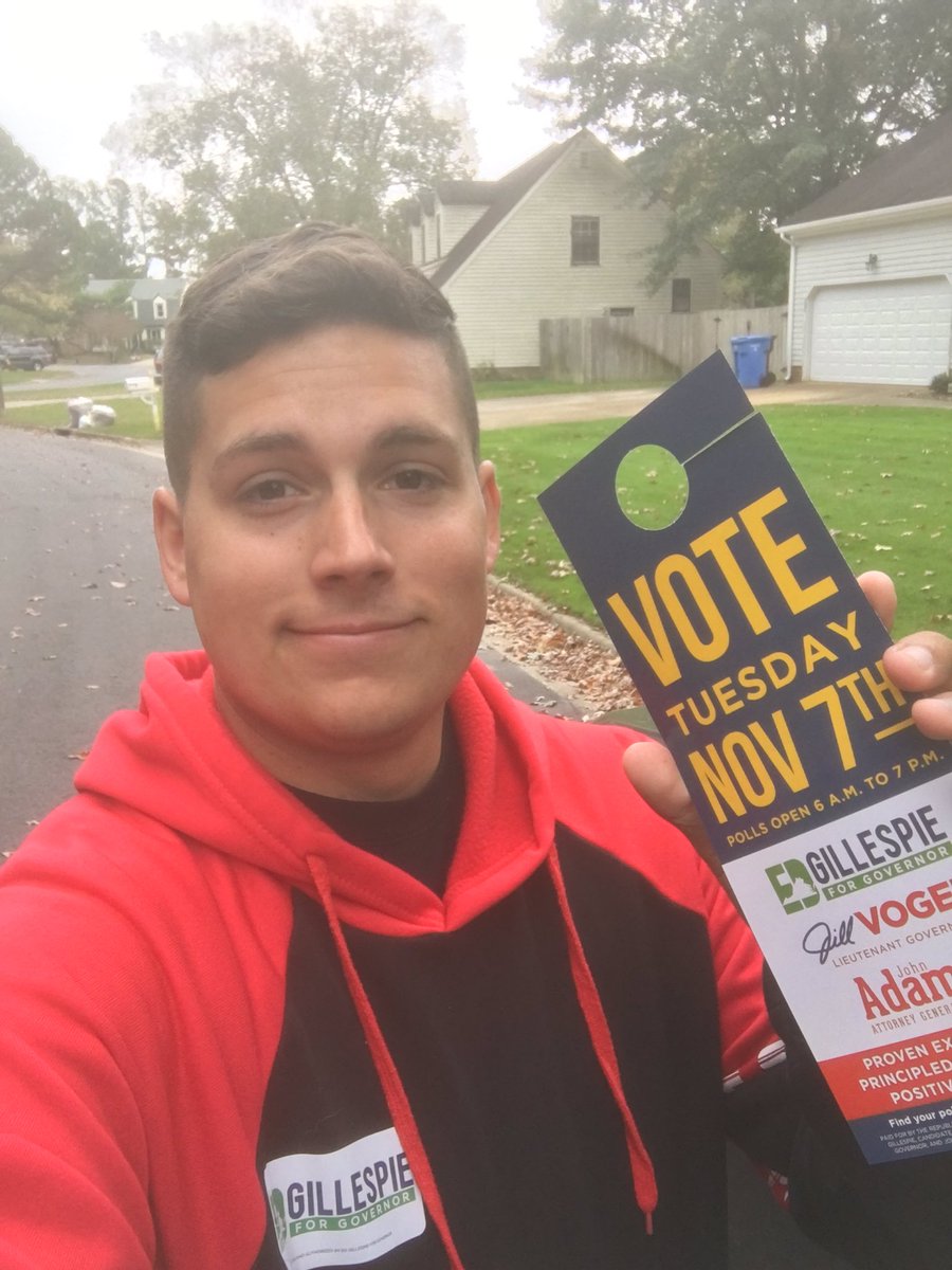 thenamesbaxter's tweet photo. It's today folks...We are going to WIN this but we need your vote for @EdWGillespie @JohnAdamsforVA @JillHVogel #LeadRight #VaGoingRed https://t.co/MiKc98VB5y