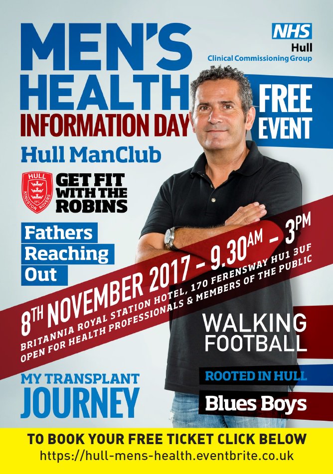 Newsflash! We are pleased to announce that Dean Windass will be joining us at our Men's Health Event. <a href="/DWindass10/">Dean Windass</a> bit.ly/2kDzJLt