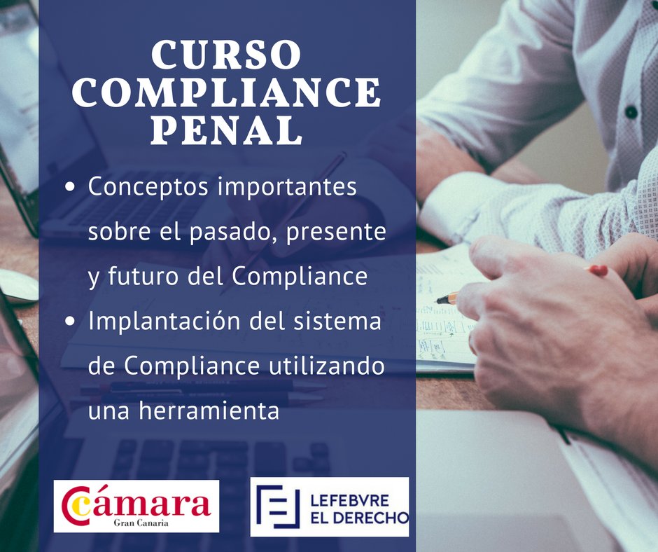 Gramaudit's tweet photo. El martes 14 de noviembre nuestro socio Julio Sainz impartirá un curso en la @CamaraGCanaria sobre la implantación de #Compliance #empresa https://t.co/6KagpJCzGn