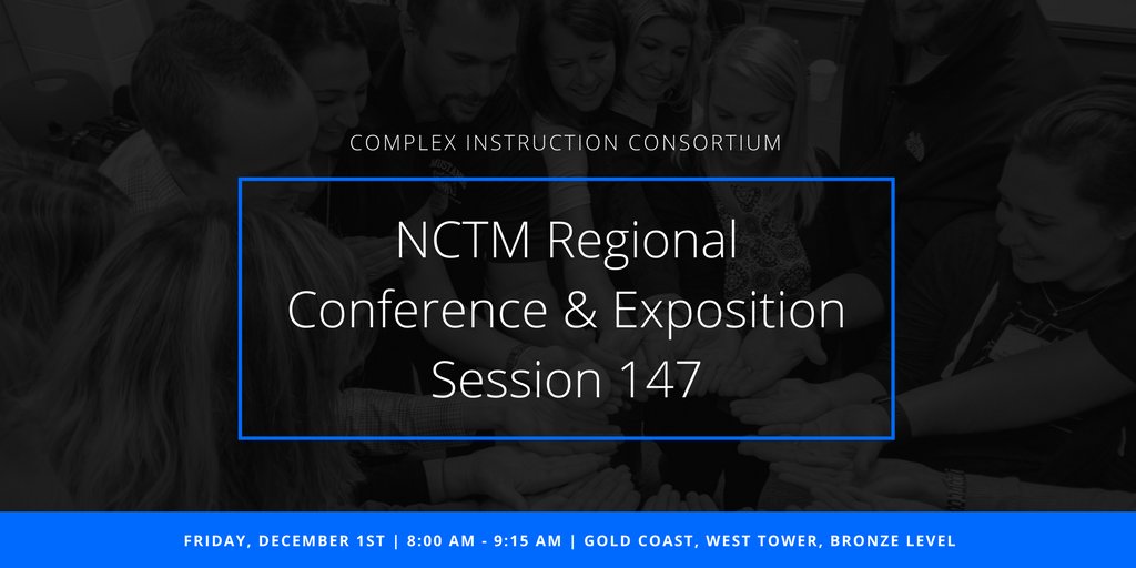mrgarychu's tweet image. Planning your @NCTM Chicago weekend? Check out @complexinstruct (session 147) for a peek into how we use CI in our classrooms. #mtbos