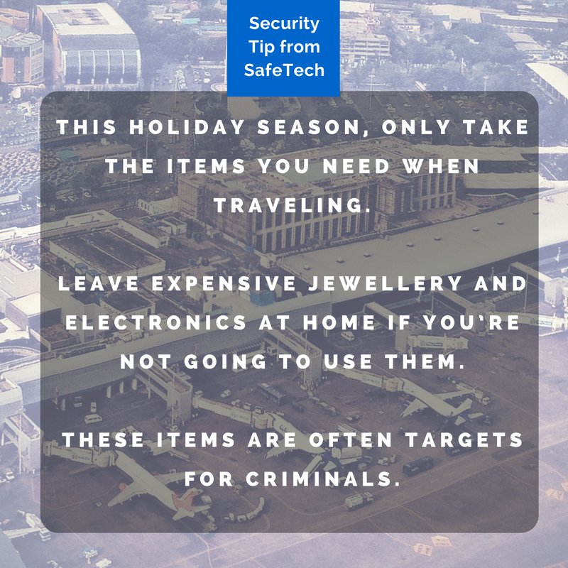 SafeTech_Alarm's tweet image. This week&apos;s #TuesdayTip as the holiday season approaches