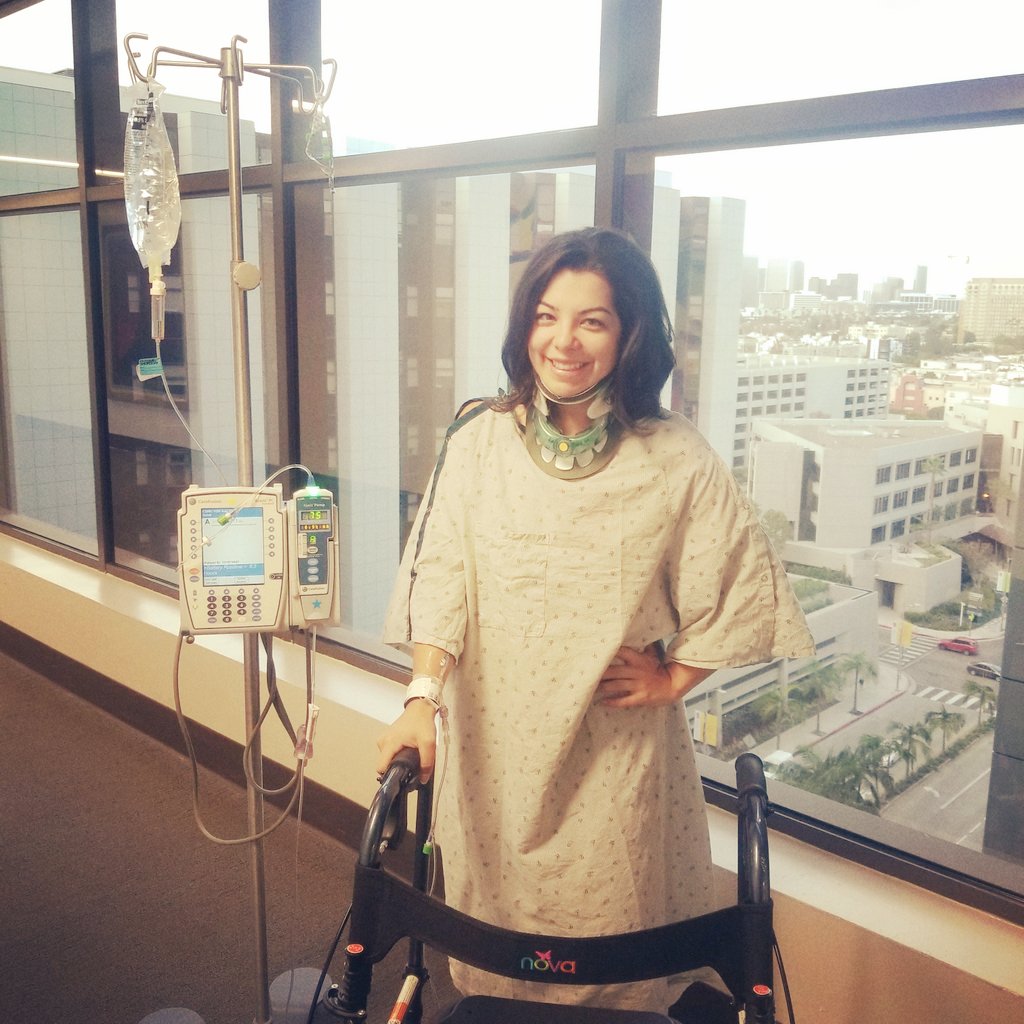 itsBriCardenas's tweet photo. @spinalCSFleak Getting #CT #myelogram today! My awesome #Nurse took me on a last lap in my #walker before my procedure. #EDS #zebrastrong https://t.co/Fqkzhz6lcr