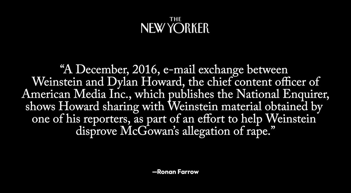 NewYorker's tweet photo. Harvey Weinstein’s army of spies: https://t.co/zSKuN3NBOf https://t.co/UvWL2VKXmJ