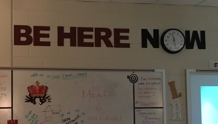 reidmoor's tweet photo. Great visual reminder for our time, often defined by multitasking. #beherenow #forsythpln #forsythtle Thank you, @Pridg_LHS! https://t.co/mt4fkcEW3z