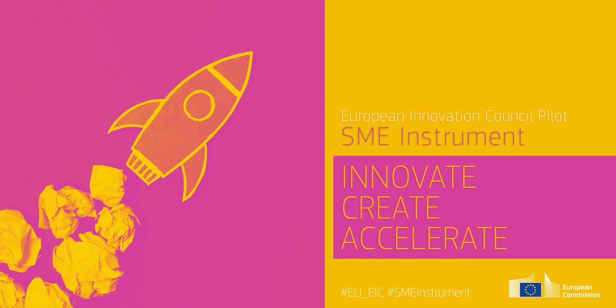EUeic's tweet photo. Are you a high-flying small company looking for support to sky-rocket your innovation? #SMEInstrument and #FasttracktoInnovation are now the #EU_EIC 🚀 Apply before January 2018! https://t.co/VtmRVywdvj https://t.co/NavaKCDvcn