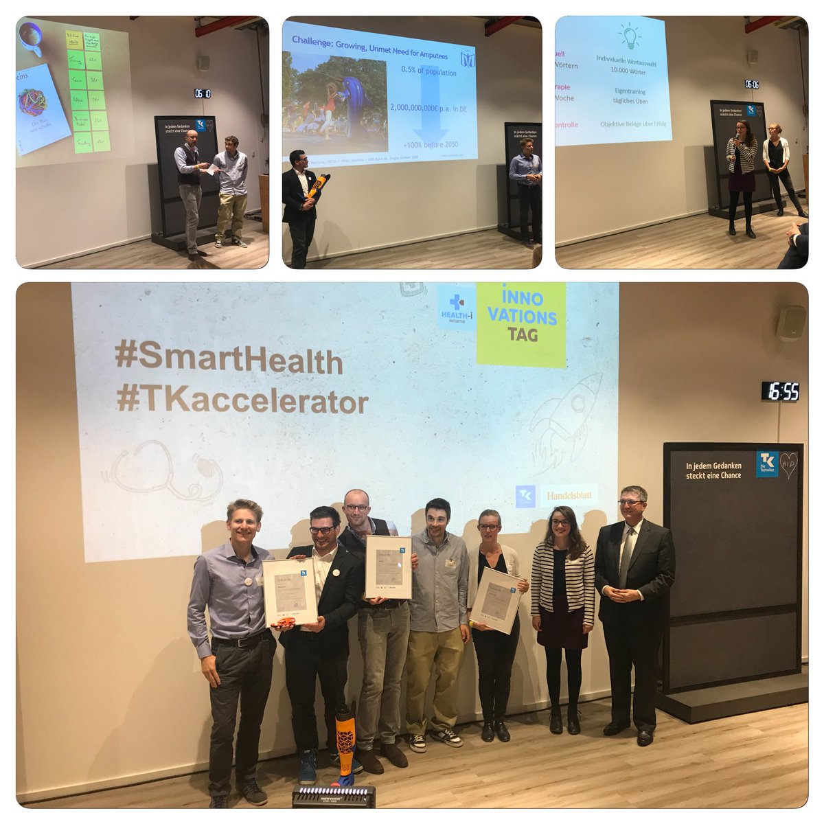 HamburgSoren's tweet photo. Gewinner Innovationstag @healthinnoport @TK_Presse @handelsblatt #TKaccelerator #SmartHealth https://t.co/Z9YYpfbOf7