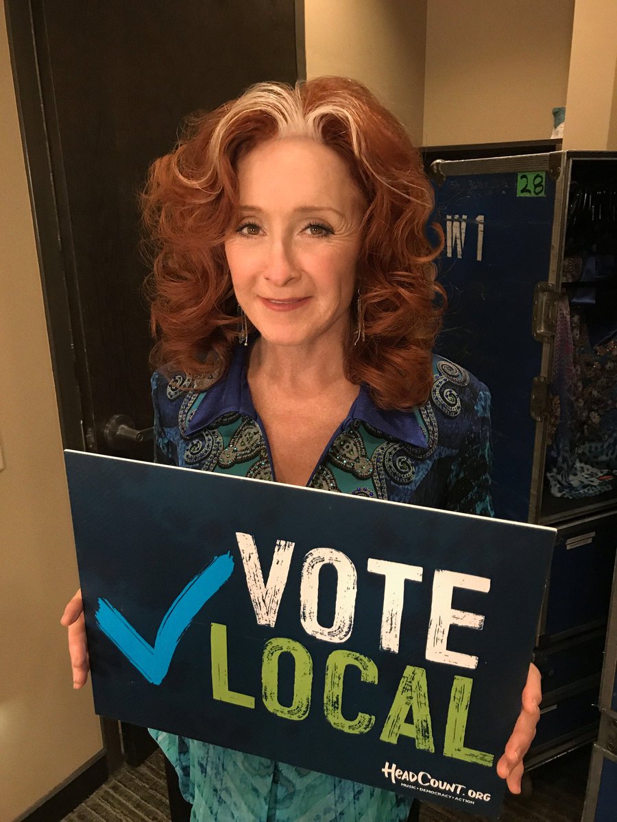 TheBonnieRaitt's tweet photo. fr BRHQ- Today is #ElectionDay. Not for Washington but maybe for your hometown. #VoteLocal. Visit @HeadCountOrg at https://t.co/NcVHhKIORe. https://t.co/nN6Sso0psy