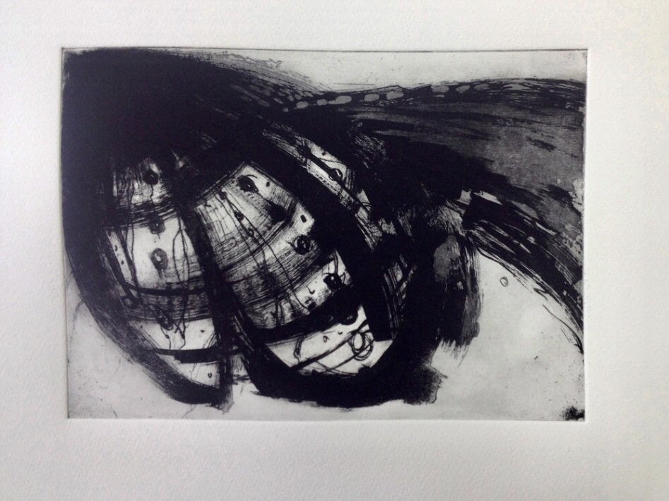 Elytra i. Beetle inspired sugar-lift aquatint, soft ground etching. Thanks so much for all the likes and retweets. So appreciated.