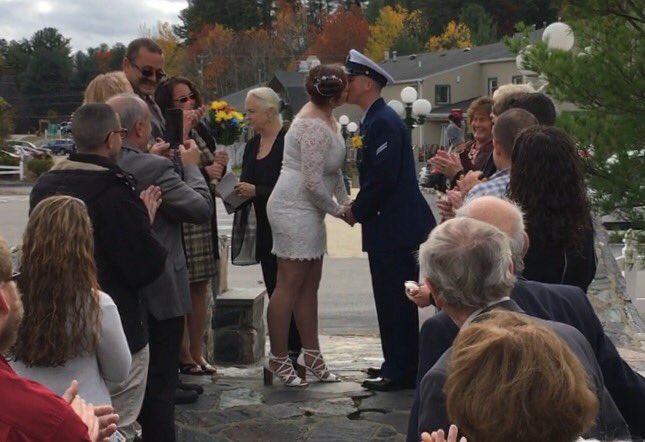 Lots going on in Manch today, but w/o question the most uplifting = the wedding of <a href="/USCG/">U.S. Coast Guard</a> Seaman Apprentice Trevor Dupuis &amp; Amber Letendre