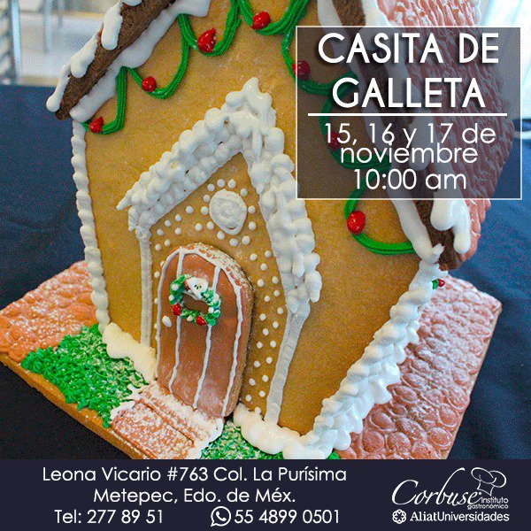 CorbuseMetepec's tweet photo. Asiste a nuestro #Curso de Casita de Galleta en #CorbuseMetepec 15,16 y 17 de Noviembre https://t.co/VnlDut6vJr
